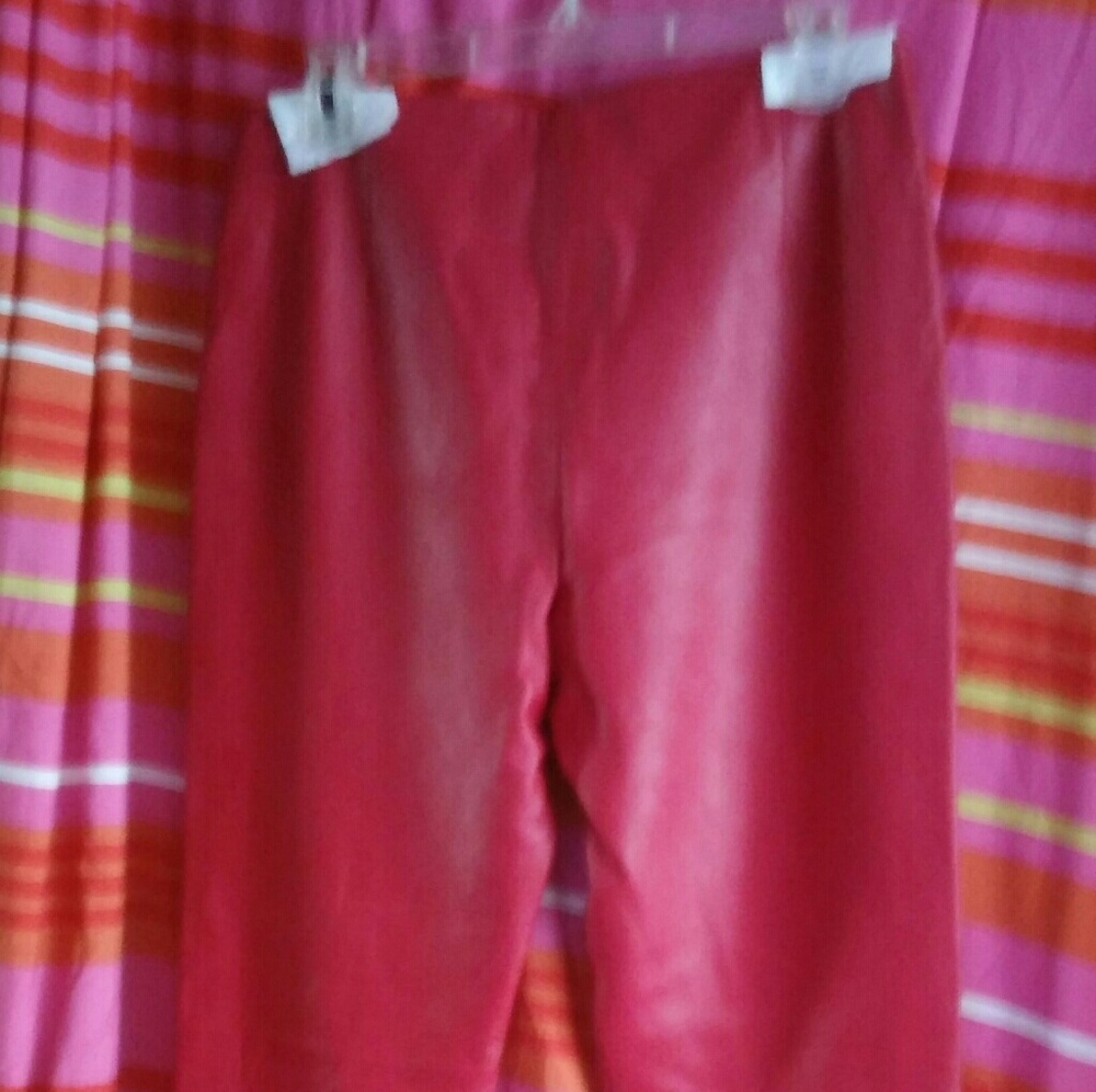 HOT PINK DKNY leather pants